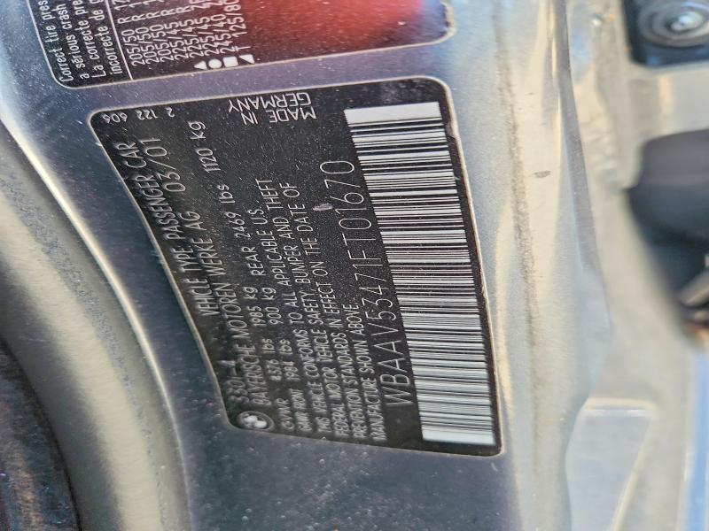 2001 Bmw 330 მანქანა იყიდება აუქციონზე, vin: WBAAV53471FT01670, აუქციონის ნომერი: 68204786