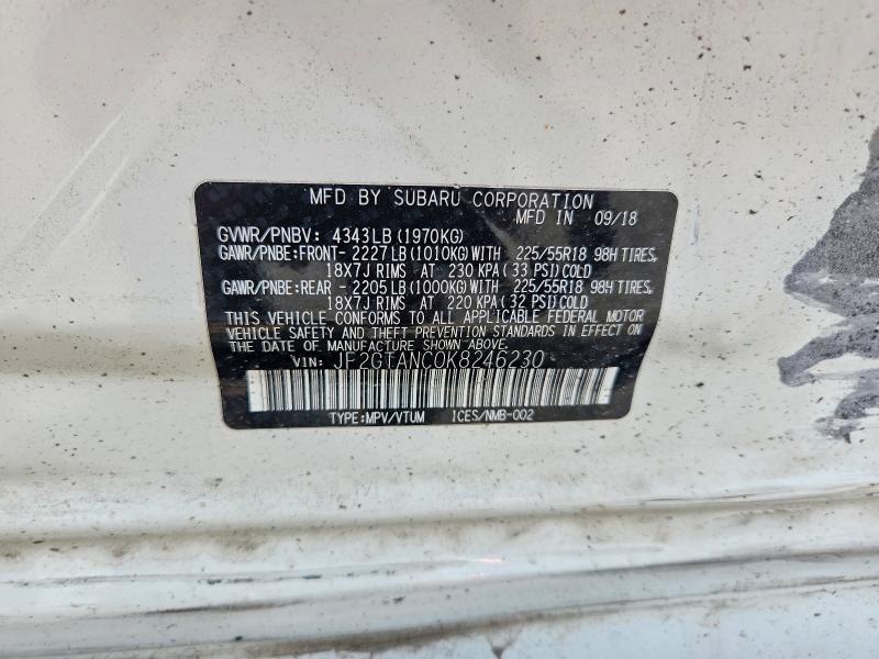 Aukcja sprzedaży 2019 Subaru Crosstrek, vin: JF2GTANC0K8246230, numer aukcji: 67629896