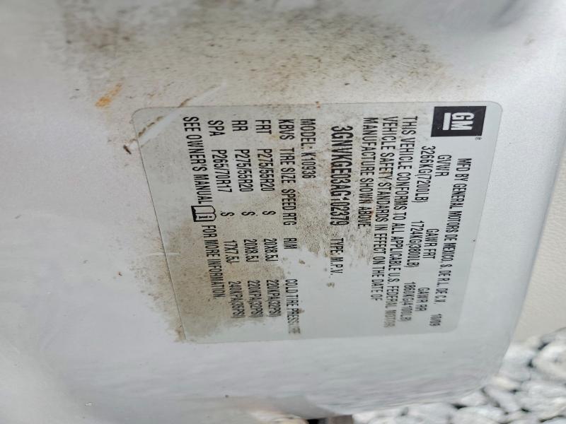 70220816 :رقم المزاد ، 3GNVKGE03AG102379 vin ، 2010 Chevrolet Avalanche مزاد بيع