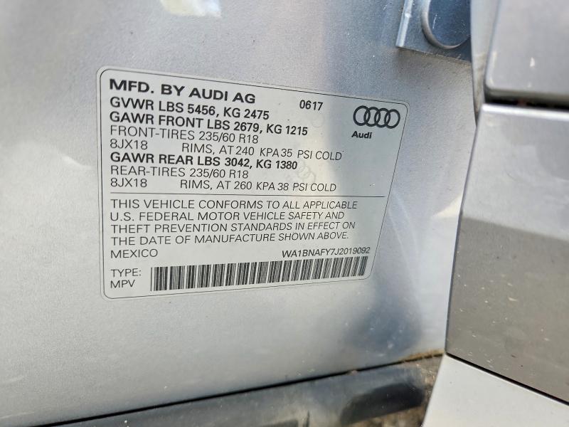 Aukcja sprzedaży 2018 Audi Q5, vin: WA1BNAFY7J2019092, numer aukcji: 68078216