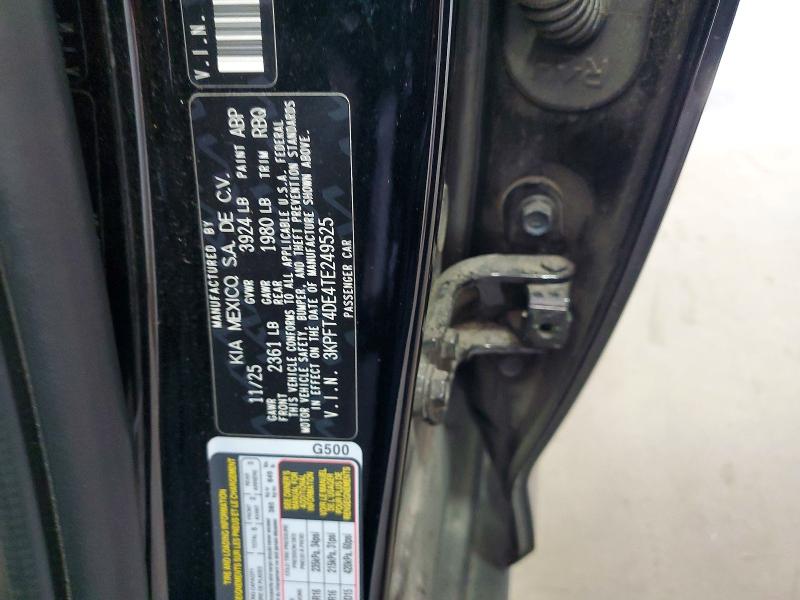 2026 Kia K4 მანქანა იყიდება აუქციონზე, vin: 3KPFT4DE4TE249525, აუქციონის ნომერი: 68158976