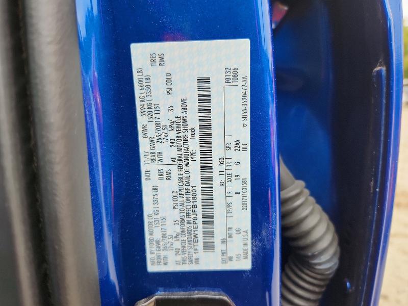 Aukcja sprzedaży 2018 Ford F150, vin: 1FTEW1EP0JFB18001, numer aukcji: 69588656