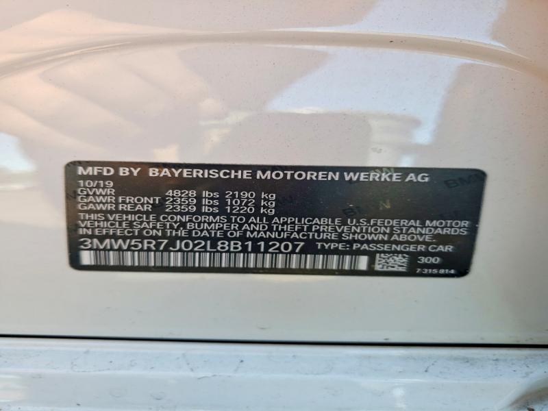 Продаж на аукціоні авто 2020 Bmw 330xi, vin: 3MW5R7J02L8B11207, номер лоту: 68419556