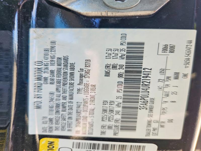 Продаж на аукціоні авто 2018 Ford Fusion, vin: 3FA6P0LU4JR219412, номер лоту: 69086996
