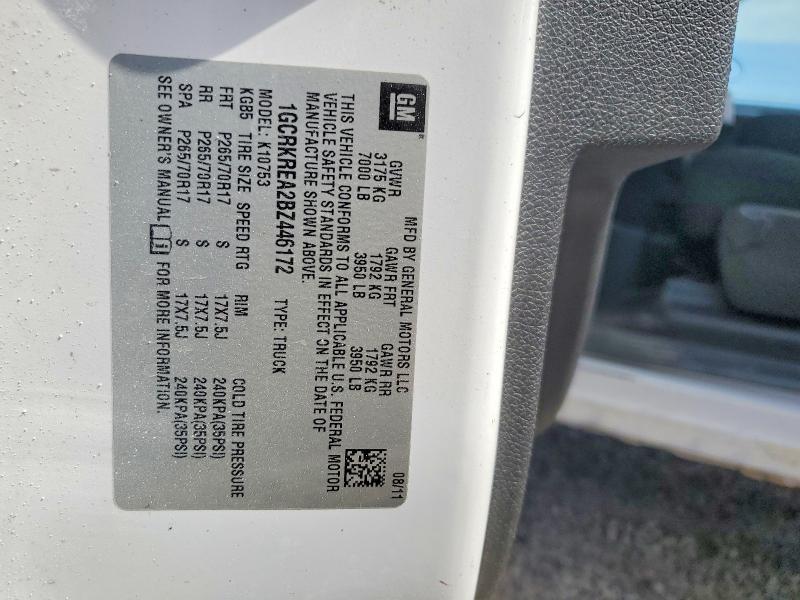 Aukcja sprzedaży 2011 Chevrolet Silverado, vin: 1GCRKREA2BZ446172, numer aukcji: 68082316