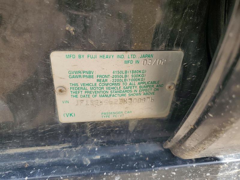 2003 Subaru Forester მანქანა იყიდება აუქციონზე, vin: JF1SG65623H700876, აუქციონის ნომერი: 68302676