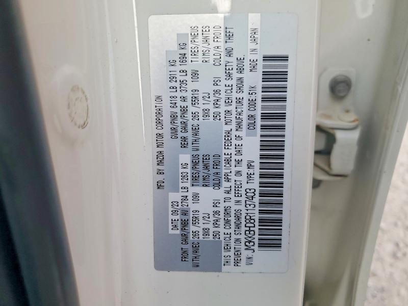 68602666 :رقم المزاد ، JM3KKBHD8R1137403 vin ، 2024 Mazda Cx-90 مزاد بيع