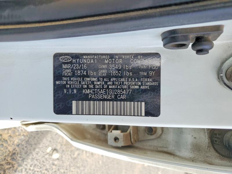 Aukcja sprzedaży 2016 Hyundai Accent, vin: KMHCT5AE1GU285477, numer aukcji: 67910786