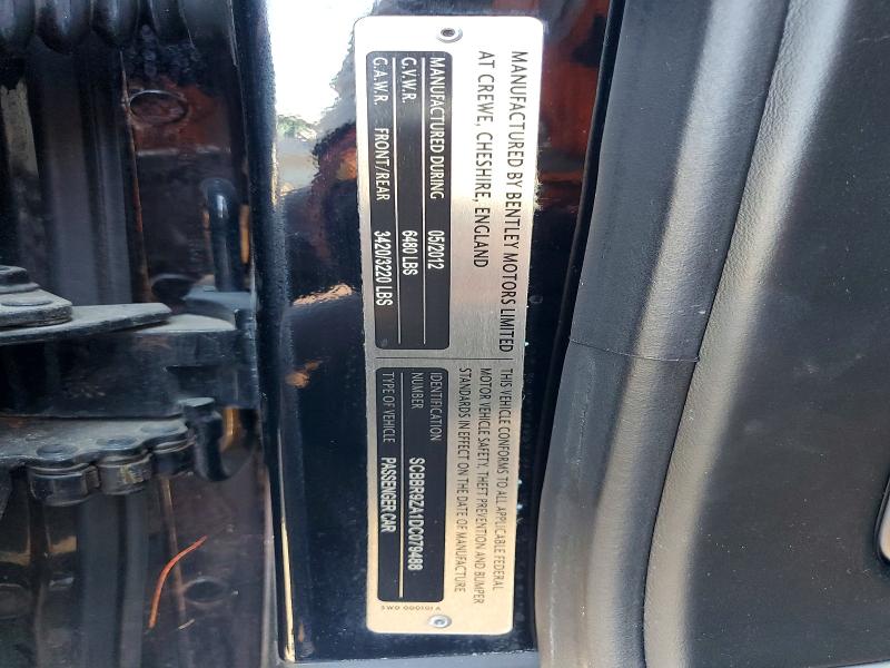 68834756 :رقم المزاد ، SCBBR9ZA1DC079488 vin ، 2013 Bentley Continental مزاد بيع