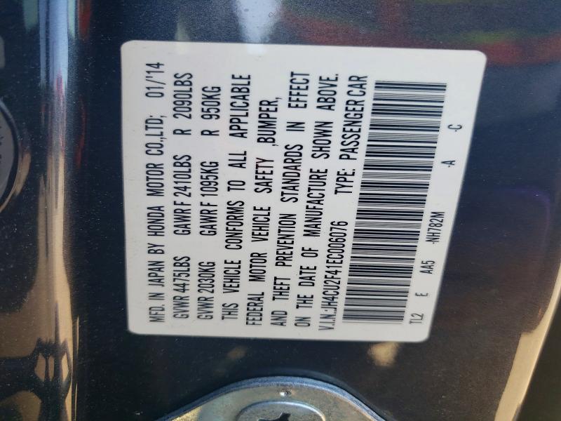 68368846 :رقم المزاد ، JH4CU2F41EC006076 vin ، 2014 Acura Tsx مزاد بيع