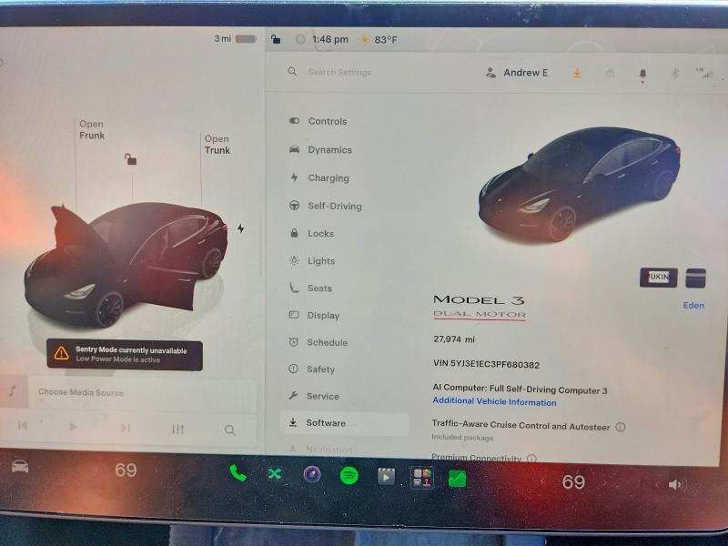 Продажа на аукционе авто 2023 Tesla Model 3, vin: 5YJ3E1EC3PF680382, номер лота: 69728826