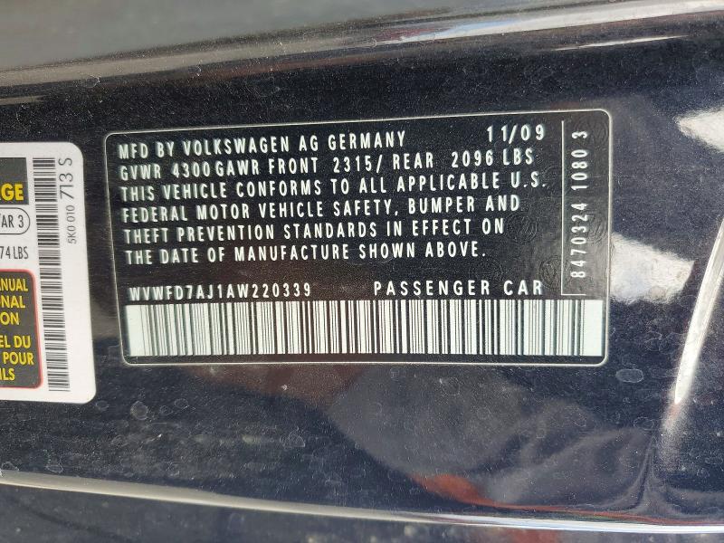 Продажа на аукционе авто 2010 Volkswagen Gti, vin: WVWFD7AJ1AW220339, номер лота: 68885526