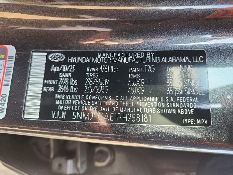 2023 Hyundai Tucson მანქანა იყიდება აუქციონზე, vin: 5NMJFCAE1PH258181, აუქციონის ნომერი: 67136956