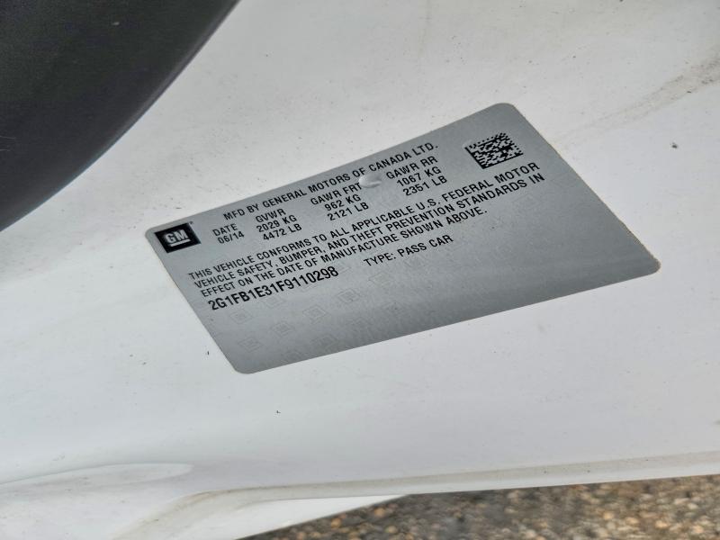 69202016 :رقم المزاد ، 2G1FB1E31F9110298 vin ، 2015 Chevrolet Camaro مزاد بيع