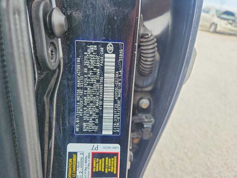 2013 Toyota Camry მანქანა იყიდება აუქციონზე, vin: 4T1BF1FK4DU667900, აუქციონის ნომერი: 68294956