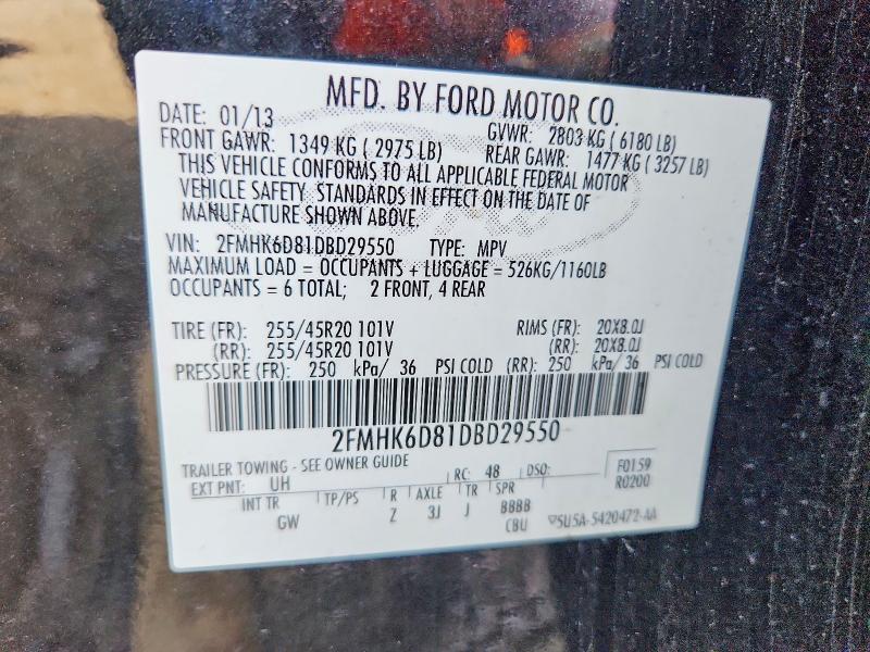 Aukcja sprzedaży 2013 Ford Flex, vin: 2FMHK6D81DBD29550, numer aukcji: 68809146