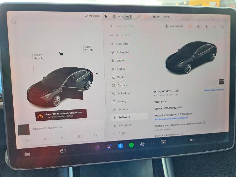 2018 Tesla Model 3 მანქანა იყიდება აუქციონზე, vin: 5YJ3E1EA1JF023487, აუქციონის ნომერი: 67442646