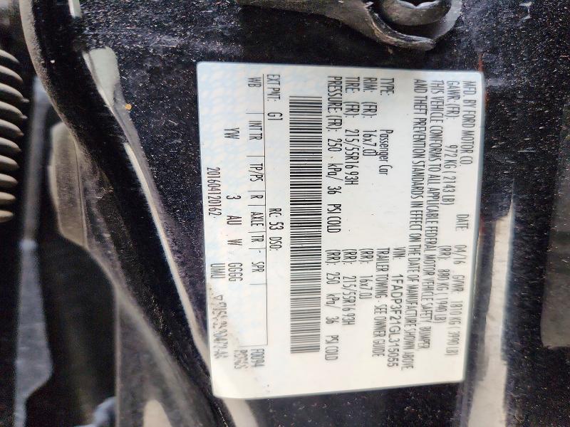 Продаж на аукціоні авто 2016 Ford Focus, vin: 1FADP3F21GL315055, номер лоту: 69956536