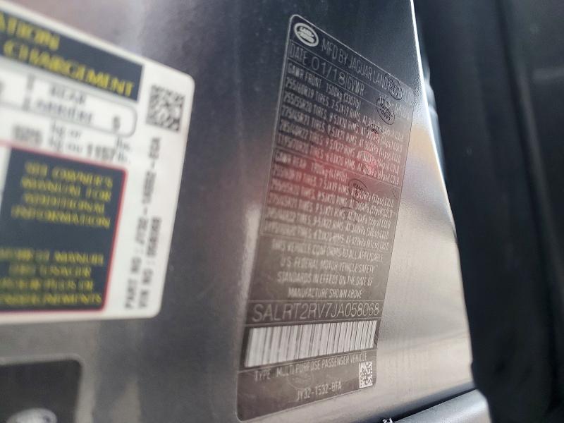 Продаж на аукціоні авто 2018 Land Rover Discovery, vin: SALRT2RV7JA058068, номер лоту: 69455856