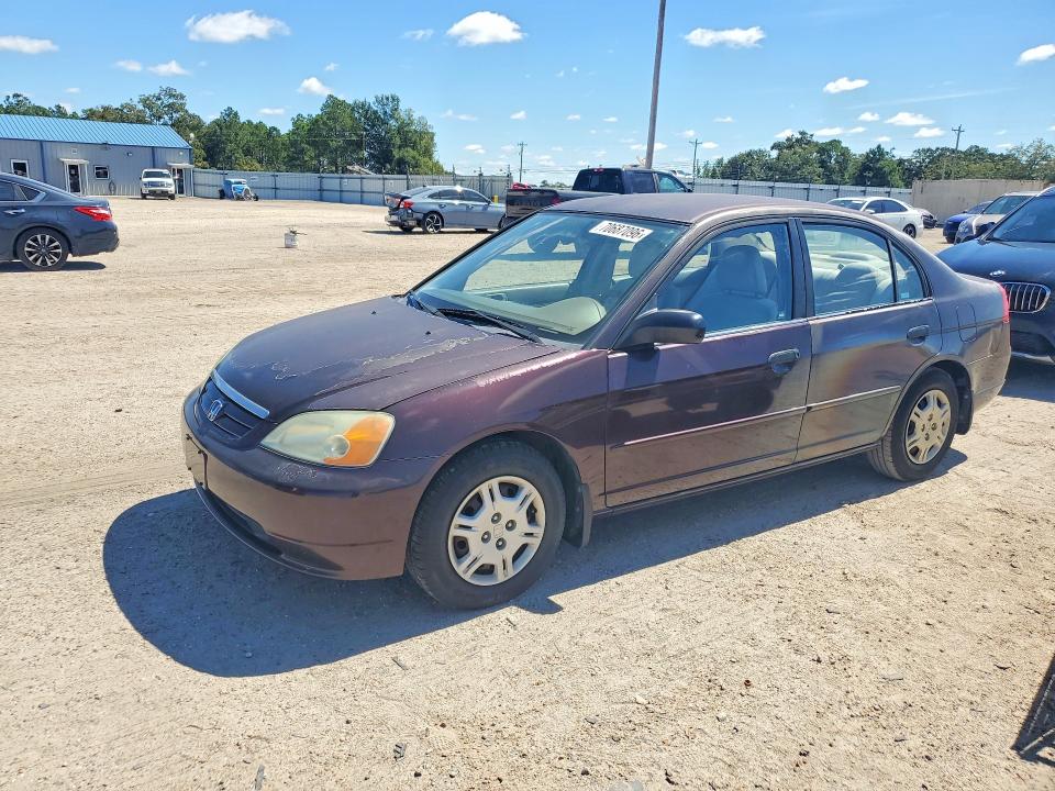 2001 Honda Civic მანქანა იყიდება აუქციონზე, vin: 2HGES16551H541830, აუქციონის ნომერი: 70687096