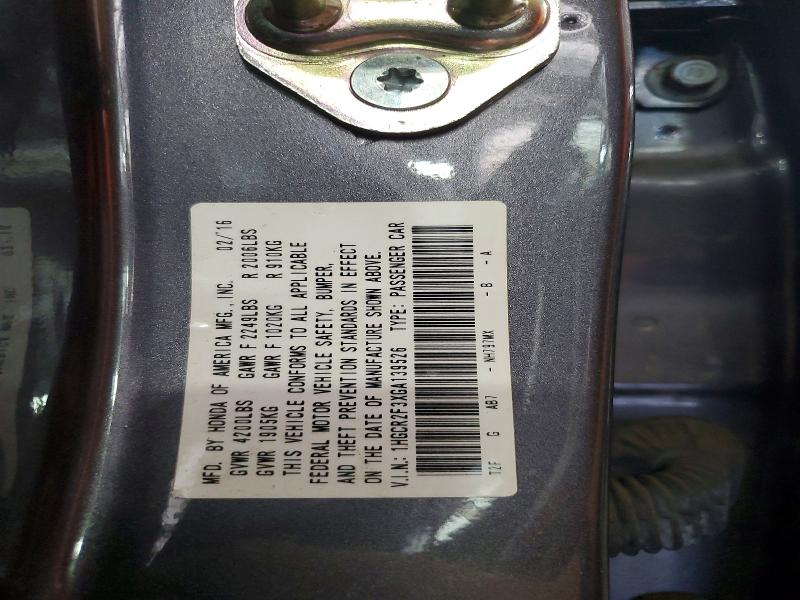 Продажа на аукционе авто 2016 Honda Accord, vin: 1HGCR2F3XGA139526, номер лота: 67215676