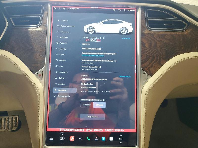 Aukcja sprzedaży 2018 Tesla Model S, vin: 5YJSA1E49JF243056, numer aukcji: 67672926