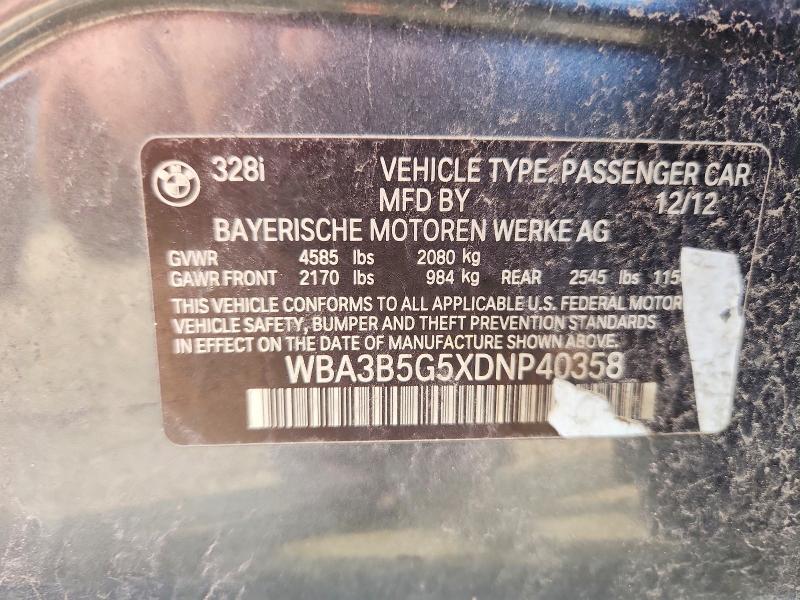 Продаж на аукціоні авто 2013 Bmw 328, vin: WBA3B5G5XDNP40358, номер лоту: 67450546