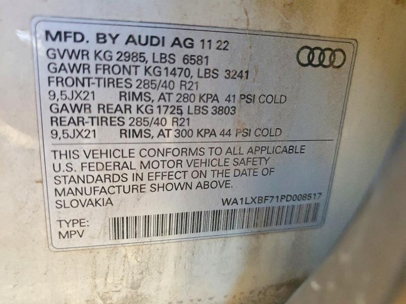 Aukcja sprzedaży 2023 Audi Q7, vin: WA1LXBF71PD008517, numer aukcji: 67560206