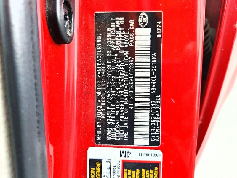 Aukcja sprzedaży 2010 Toyota Camry, vin: 4T1BF3EK6AU052967, numer aukcji: 69403446