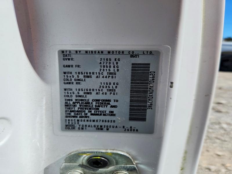 2021 Nissan Nv200 მანქანა იყიდება აუქციონზე, vin: 3N6CM0KN0MK706620, აუქციონის ნომერი: 70844066