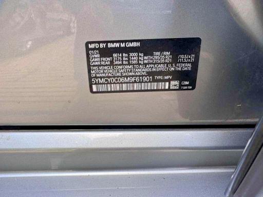 Aukcja sprzedaży 2021 Bmw X6, vin: 5YMCY0C06M9F61901, numer aukcji: 68298526