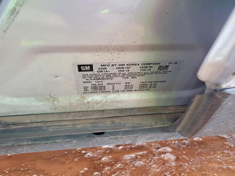 69451036 :رقم المزاد ، KL7CJKSB6MB332441 vin ، 2021 Chevrolet Trax مزاد بيع