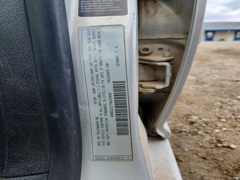 Aukcja sprzedaży 2000 Volkswagen Golf, vin: WVWGC21J7YW125448, numer aukcji: 69089866