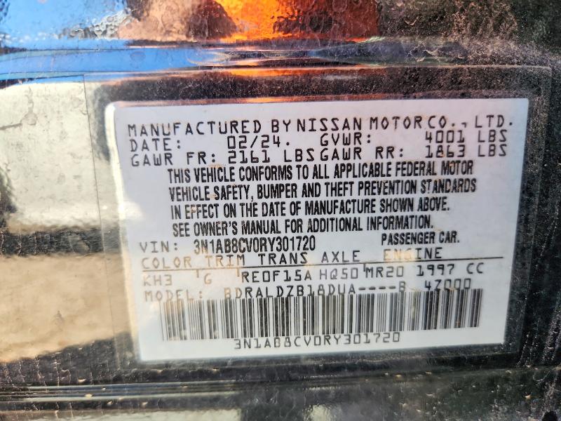 Aukcja sprzedaży 2024 Nissan Sentra, vin: 3N1AB8CV0RY301720, numer aukcji: 71178176