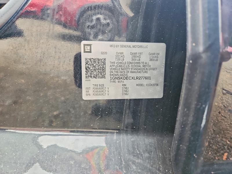 Продаж на аукціоні авто 2020 Chevrolet Tahoe, vin: 1GNSKDECXLR277601, номер лоту: 69374266