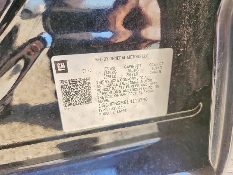 Aukcja sprzedaży 2020 Chevrolet Sonic, vin: 1G1JF5SB9L4113790, numer aukcji: 67100326