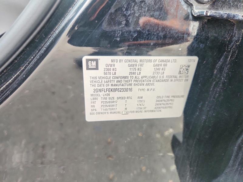 69822326 :رقم المزاد ، 2GNFLFEK8F6233016 vin ، 2015 Chevrolet Equinox مزاد بيع