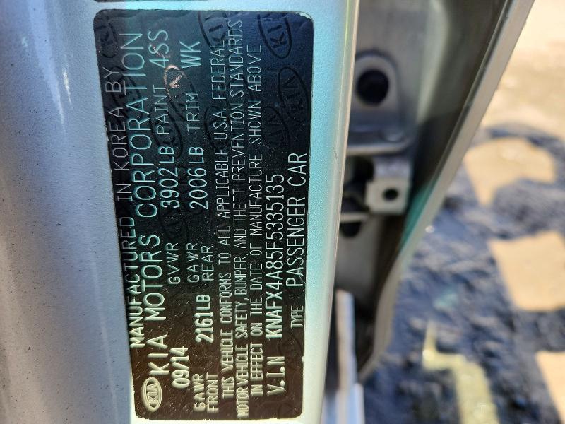 69751426 :رقم المزاد ، KNAFX4A85F5335135 vin ، 2015 Kia Forte مزاد بيع