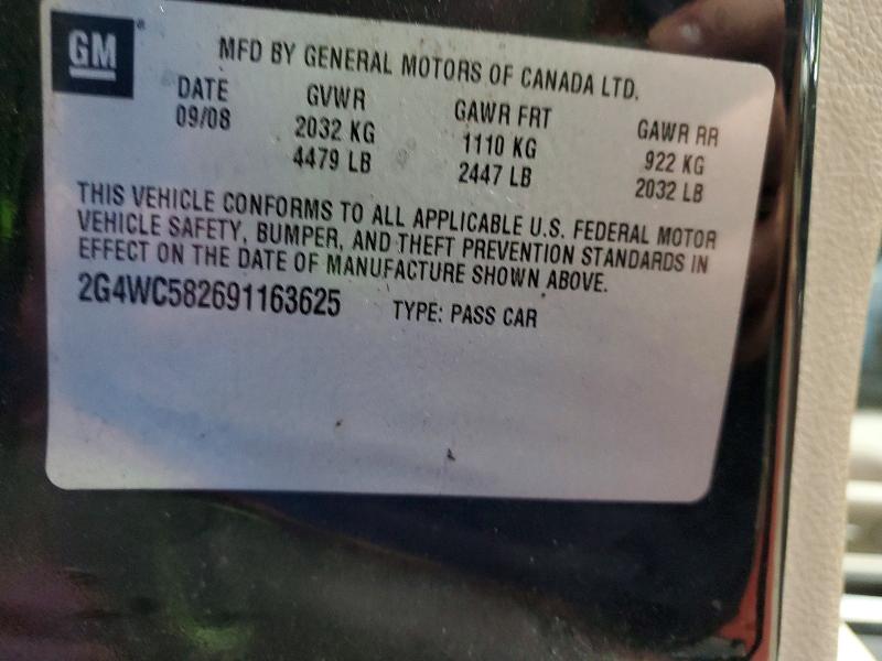 Aukcja sprzedaży 2009 Buick Lacrosse, vin: 2G4WC582691163625, numer aukcji: 67095016