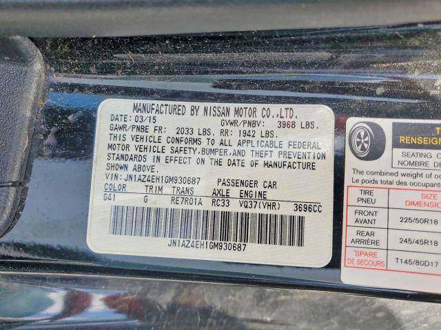 Aukcja sprzedaży 2016 Nissan 370z, vin: JN1AZ4EH1GM930687, numer aukcji: 48280026