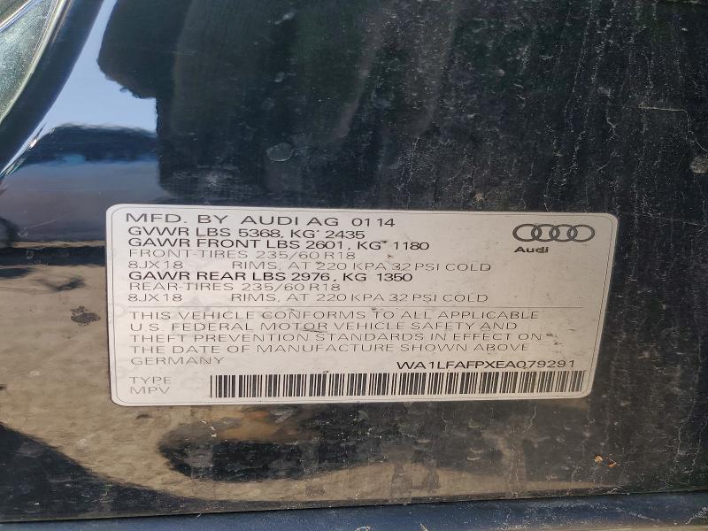 Auction sale of the 2014 Audi Q5, vin: WA1LFAFPXEA079291        , lot number: 66861126