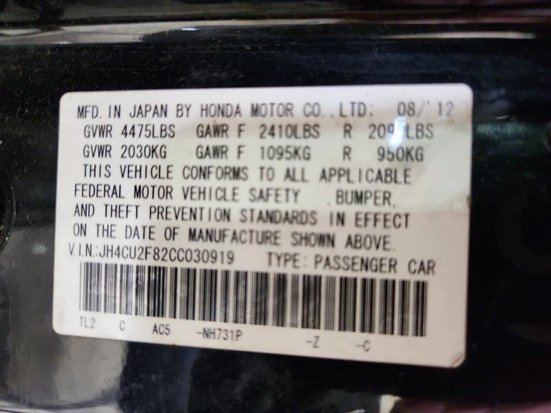 Aukcja sprzedaży 2012 Acura Tsx, vin: JH4CU2F82CC030919, numer aukcji: 68714056