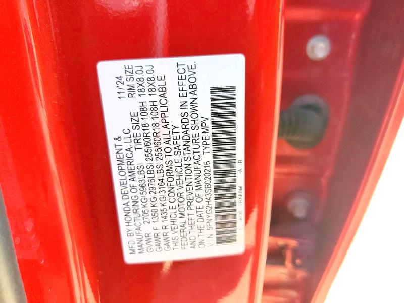 2025 Honda Pilot მანქანა იყიდება აუქციონზე, vin: 5FNYG2H43SB020216, აუქციონის ნომერი: 68350996