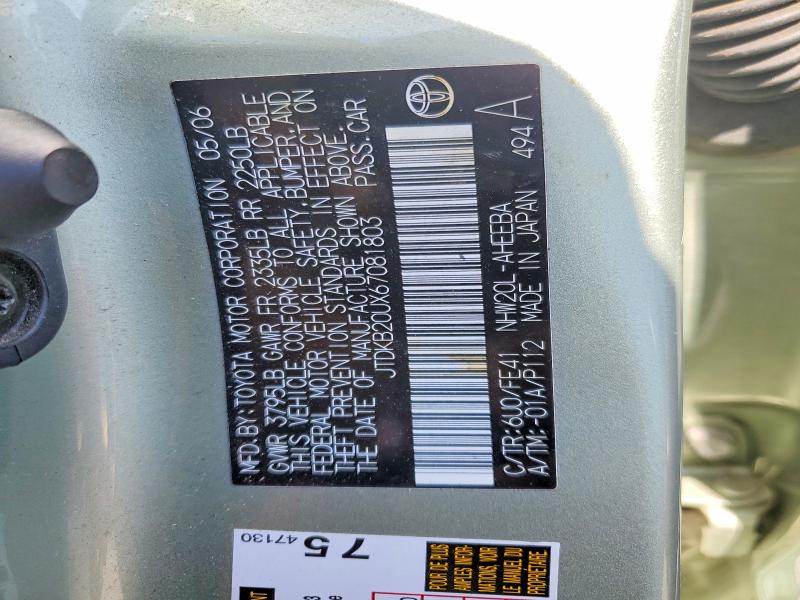 Aukcja sprzedaży 2006 Toyota Prius, vin: JTDKB20UX67081803, numer aukcji: 69769026