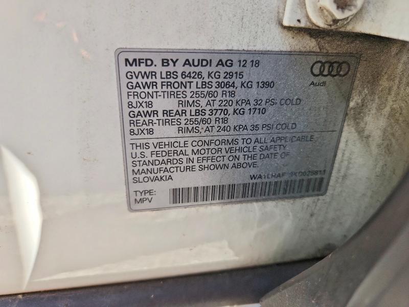 Aukcja sprzedaży 2019 Audi Q7, vin: WA1LHAF79KD025811, numer aukcji: 67381956