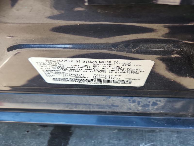 Auction sale of the 2007 Infiniti G35, vin: JNKBV61F37M824172, lot number: 69499266