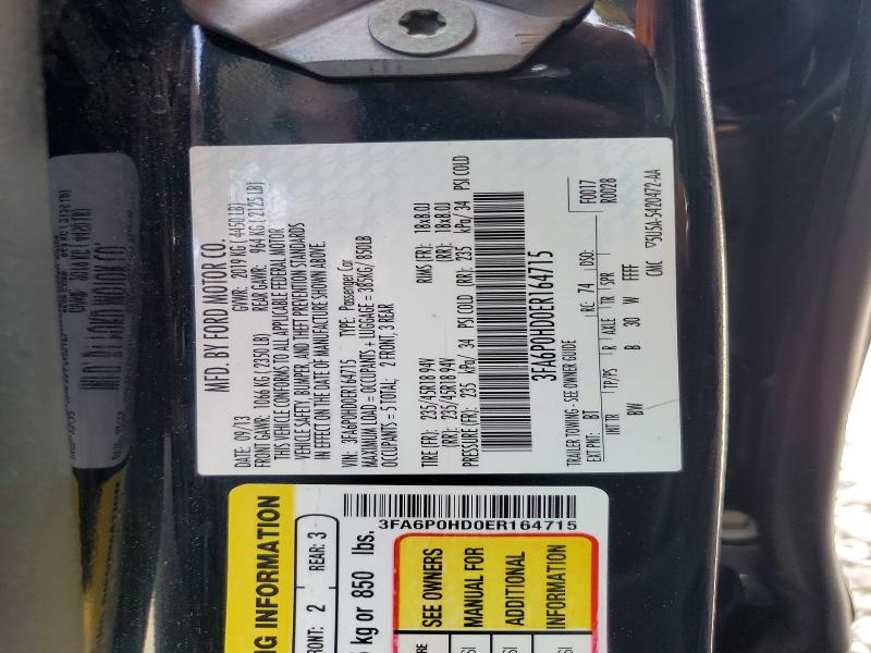 68322366 :رقم المزاد ، 3FA6P0HD0ER164715 vin ، 2014 Ford Fusion مزاد بيع