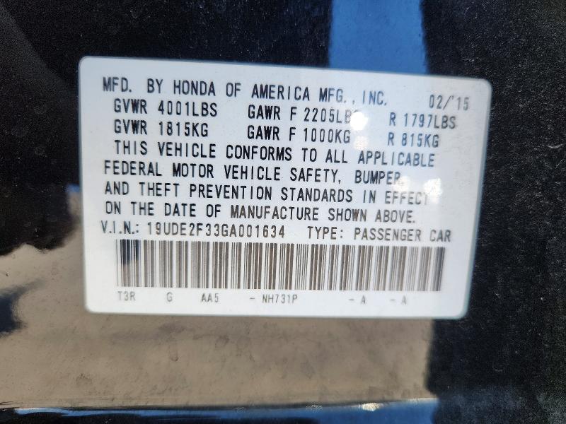 Aukcja sprzedaży 2016 Acura Ilx, vin: 19UDE2F33GA001634, numer aukcji: 67465406