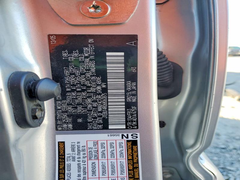 2006 Toyota 4runner მანქანა იყიდება აუქციონზე, vin: JTEBU14R068063875, აუქციონის ნომერი: 70859916