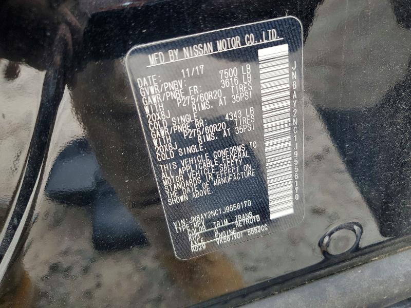 Продаж на аукціоні авто 2018 Nissan Armada, vin: JN8AY2NC1J9556170, номер лоту: 69954356